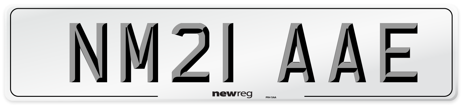NM21 AAE Number Plate from New Reg